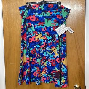 LuLaRoe NWT Womens XL Azure A-Line Skirt Colorful